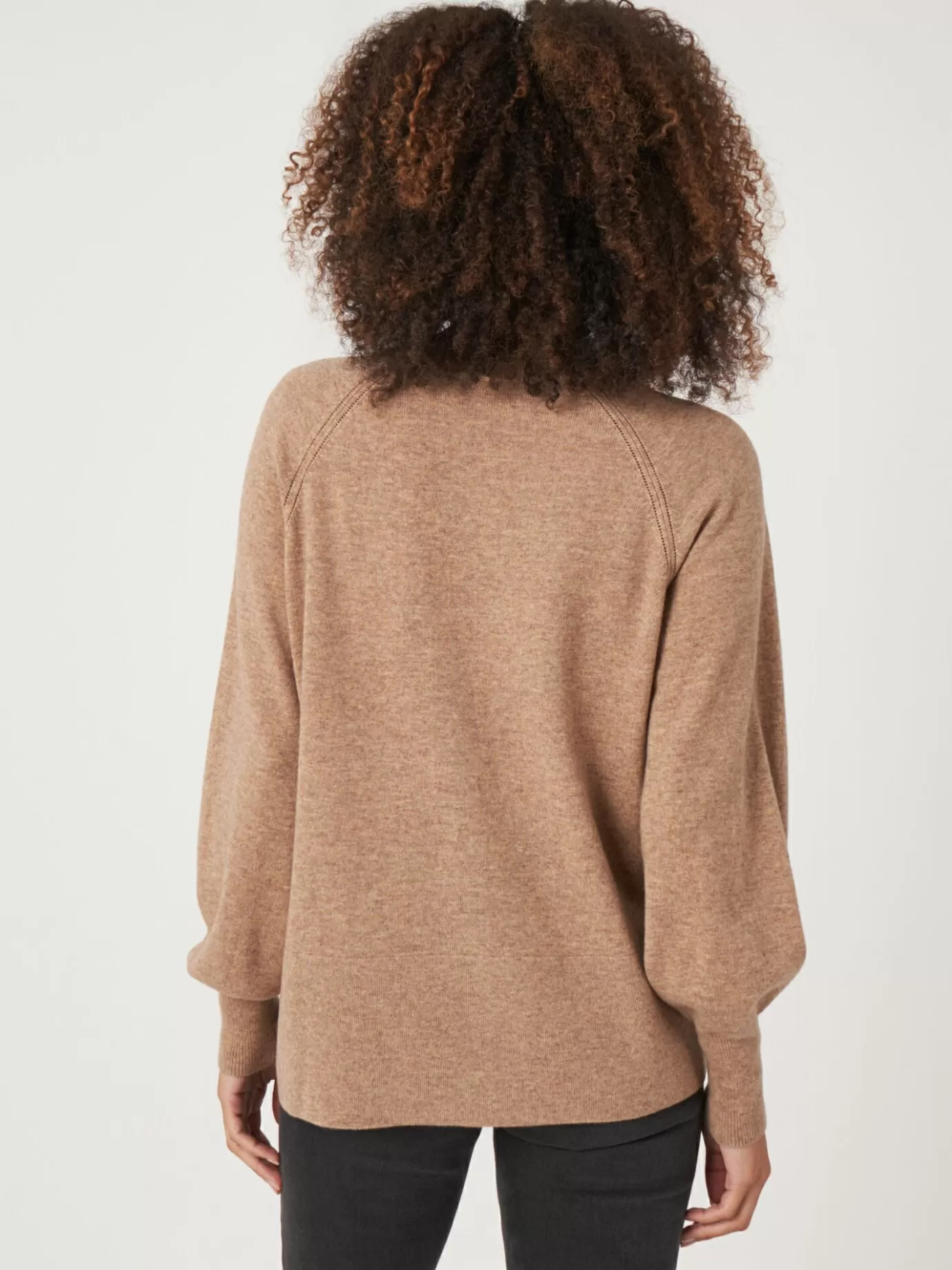 REPEAT cashmere Vesten<Vest Met Knopen En Raglan-Pofmouwen Kameel