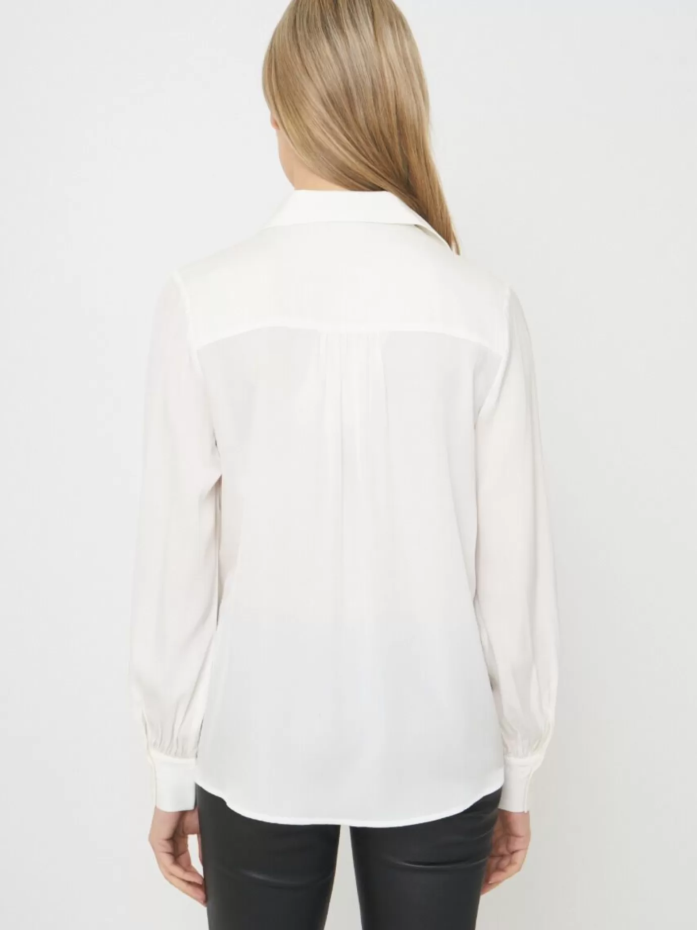 REPEAT cashmere Blouses<Zijden Overhemd Met Knoopsluiting Met Gestoffeerde Knopen Room