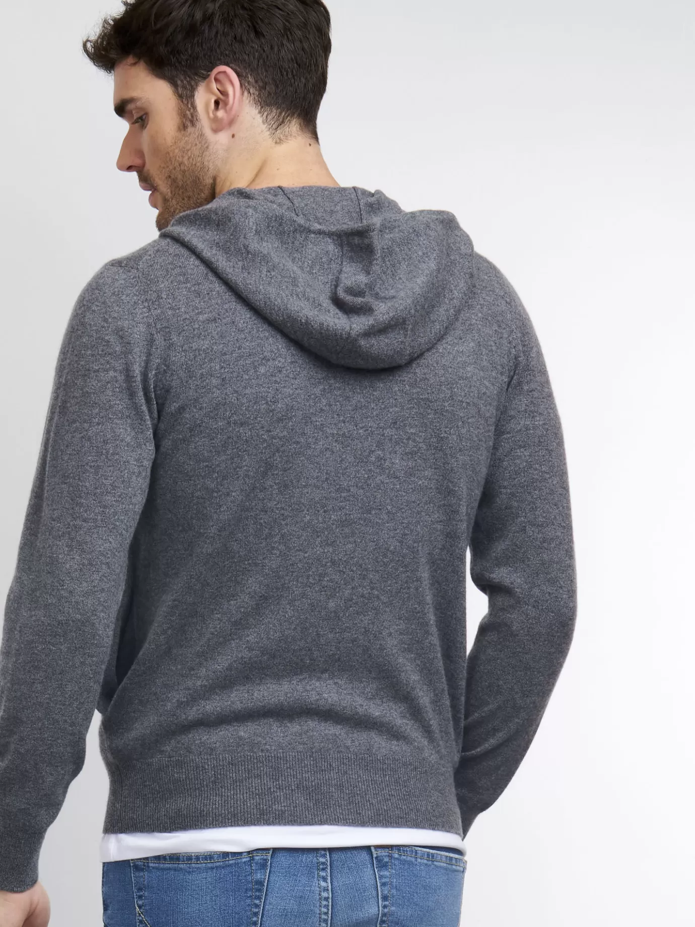 REPEAT cashmere Vesten<Zip-Hoodie Van Cashmere Middelgrijs