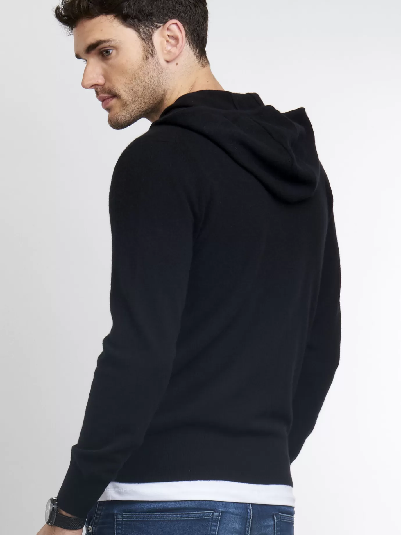 REPEAT cashmere Vesten<Zip-Hoodie Van Cashmere Zwart