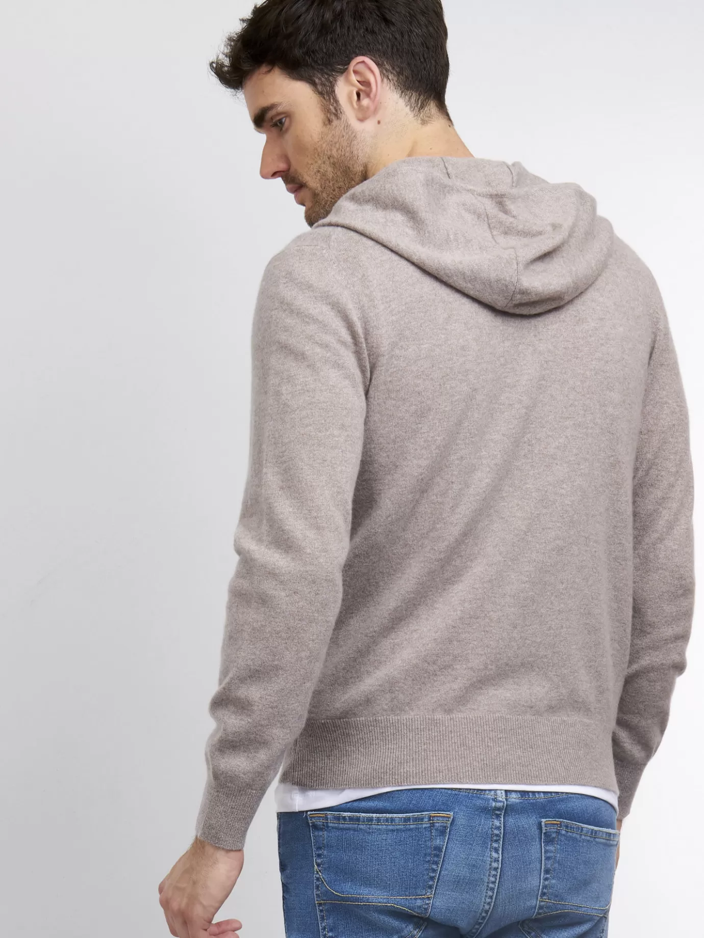 REPEAT cashmere Vesten<Zip-Hoodie Van Cashmere Zand